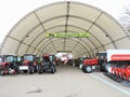 18.03.2017, Moldova, Chisinev: New tractors at a farmer`s exhibi Royalty Free Stock Photo