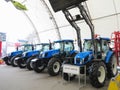 18.03.2017, Moldova, Chisinev: New tractors at a farmer`s exhibi Royalty Free Stock Photo