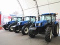 18.03.2017, Moldova, Chisinev: New tractors at a farmer`s exhibi Royalty Free Stock Photo