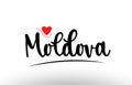 Moldova country text typography logo icon design