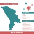 Moldova Europe Country Map. Covid-29, Corona Virus Map Infographic Vector Template EPS 10