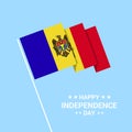 Moldavsko nezávislost typografické vlajka vektor 