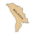 Moldova map design Royalty Free Stock Photo