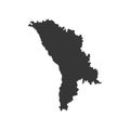 Moldova map silhouette Royalty Free Stock Photo