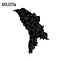 Moldova political map of administrative divisions