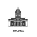 Moldova travel landmark vector illustration