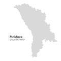 Moldova vector map illustration. Republic Moldova country, moldavia cartography