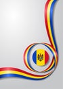 Moldovan flag wavy background. Vector illustration.