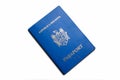 Moldovan passport isolated on a white background Royalty Free Stock Photo