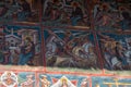 MOLDOVITA, MOLDOVIA/ROMANIA - SEPTEMBER 18 : Frescos on the exterior of the Monastery in Moldovita in Moldovia Romania on
