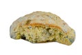 Moldy bread, isolated on white background Royalty Free Stock Photo