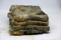 Moldy bread. Toast slices - Image Royalty Free Stock Photo