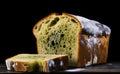 Moldy bread on a wooden table Royalty Free Stock Photo