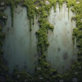 Moldy damp wall with green moss Royalty Free Stock Photo