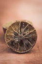 Moldy dried lemon