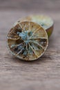 Moldy dried lemon