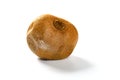 moldy kiwi fruit on white background