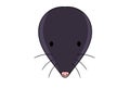Mole animal head cartoon wildlife face character art