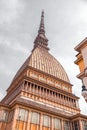 The Mole Antonelliana, a major landmark building in Turin, Italy