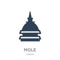 mole antonelliana in turin icon in trendy design style. mole antonelliana in turin icon isolated on white background. mole