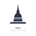 mole antonelliana in turin icon on white background. Simple element illustration from Cinema concept