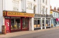 Mole Hall Antique shop and The Meeting Eating and Drinking bar in Aldeburgh High Street. UK