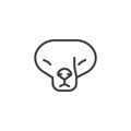 Mole head line icon