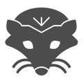 Mole head solid icon. Cute marmot animal face simple silhouette. Animals vector design concept, glyph style pictogram on