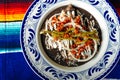 Mole Mexicano, Poblano mole ingredients, mexican spicy food traditional in Mexico