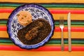Mole Poblano with Chicken is Mexican Food in Puebla Mexico Royalty Free Stock Photo