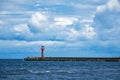 The mole in Swinemuende on the island Usedom in Poland