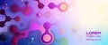 Molecular Abstract Background with Soft Gradient