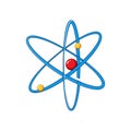 molecular atom cartoon vector illustration