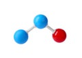 Molecular atom model on white background. Chemical structure Royalty Free Stock Photo