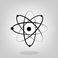 Molecular atom neutron laboratory Icon Vector physics science model for your web site design, logo, app, UI. illustration