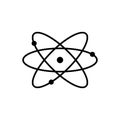 Molecular atom neutron laboratory Icon Vector physics science model for your web site design, logo, app, UI. illustration