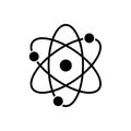 Molecular atom neutron laboratory Icon Vector physics science model for your web site design, logo, app, UI. illustration