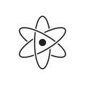 Molecular atom neutron laboratory Icon Vector physics science model for your web site design, logo, app, UI. illustration