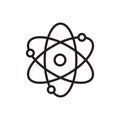 Molecular atom neutron laboratory Icon Vector physics science model for your web site design, logo, app, UI. illustration