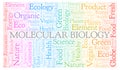 Molecular Biology word cloud. Royalty Free Stock Photo