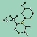 Molecular Chain Colorful Logo Icon Flat Vector Illustration