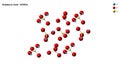 Molecular or Chemical Structure of Sulfuric Acid or Atomic Arrangement of Hydrogen, Oxygen and Sulphur in H2SO4