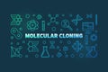 Molecular Cloning vector colorful outline illustration