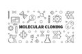 Molecular Cloning vector outline illustration or banner