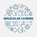 Molecular cloning vector outline round illustration