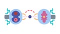 Molecular Connection. Abstract Elements Forming a Network, vector design Generative AI Royalty Free Stock Photo
