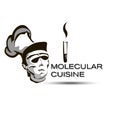 Molecular cuisine creative logo with cook face