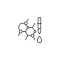 Molecular Dropper linear icon concept. Molecular Dropper line vector sign, symbol, illustration.