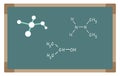 Molecular Formula Written on Blackboard Vector