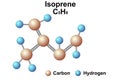 Molecular formula of isoprene isolated Royalty Free Stock Photo